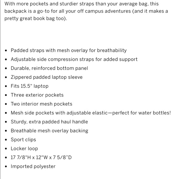 Victoria's Secret Bags Victorias Secret Collegiate Backpack Poshmark